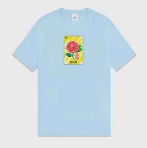 OVO Medium Rose T-Shirt in Light Blue